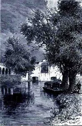 Canale di Santa Anita, da Le Antiche Città del Nuovo Mondo, di Claude-Joseph-Desire Charnay, pub. 1887